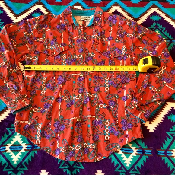 Vintage Western Adobe Rose 🌹Shirt - Picture 6 of 7
